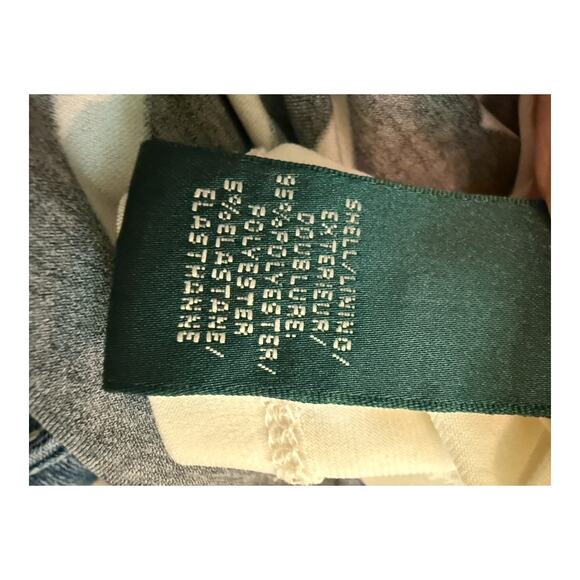 Lauren Ralph Lauren Black with White Shamrock Pattern Ties Back 10 - Picture 9 of 11